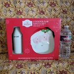 Christmas Serving Set Santa Cookies Plate Milk Jug Holiday Time - Nib. Fixed Price $10.00.