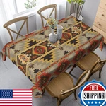 Mutakin Aztec Geometric Rectangle Tablecloth Washable 60X90 Waterproof Cov. Fixed Price $41.94.