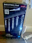 Gemmy Led Lightshow Shooting Star 8 Count White Icicle Christmas Holiday. Fixed Price $19.99.