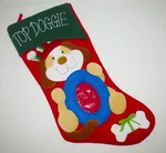 Merry Brite Top Doggie Cvs Brown Puppy Picture Slot Christmas Stocking 18". Fixed Price $12.00.