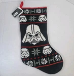Star Wars Darth Vader 20" Knit Christmas Stocking Black Ruz New With Tags Nwt. Fixed Price $18.98.