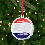 Northlight 3.25" Classic Pepsi-cola Bottle Cap Logo Cut-out Christmas Ornament. Fixed Price $19.49.