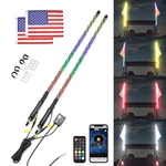 2PCS 3FT Led Spiral Whip Lights Rgb Remote&app Control Antenna Chase For Rzr X3. Fixed Price $79.99.