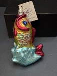 Christopher Radko Christmas Splash Glass Ornament Fish Water With Tag. Fixed Price $29.99.