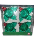 Dennis East Christmas Holly Green Leaf & Berry Set Of 4 Candle Holders Votive. Fixed Price $8.99.