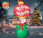 9FT Christmas Inflatables Santa Hot Air Balloon 2025 New Led Outdoor Decoration. Fixed Price $83.96.