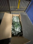 Yaheetech 6FT Pre-lit Frosted Artificial Green Christmas Tree With Stand Pick Up. Fixed Price $40.00.