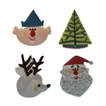 Christmas Appetizer Plates Set Of 4 Santa Elf Tree Rudolph Box Boston Warehouse. Fixed Price $29.32.