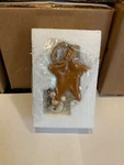 Vintage Honey & Resin Snowman Angel Holding Star Figurine Christmas Ornament. Fixed Price $25.00.