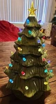 Mr. Christmas 16 Led Retro Nostalgic Ceramic Tree Green Light Up *d. Fixed Price $24.99.