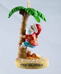 Cape Shore Beachy Santa Climbing Coconut Palm Tree Christmas Ornament. Fixed Price $19.10.