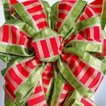 Frontgate Holiday Striped Pre-made Ribbon Bows Set Of 2 Christmas Decor New. Fixed Price $69.95.