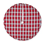 Red & White Plaid Christmas Tree Skirt 48" Fabric Holiday Time New. Fixed Price $11.99.