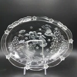 Mikasa Holiday Lights - 9" Crystal Glass Serving Plate W/ Box Angels Christmas. Fixed Price $9.99.