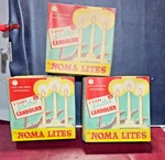 Vtg Noma Lites Christmas Molded Wax Drip Candoliers Box Light NO.153. Fixed Price $59.95.