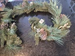 Craftmore Canterbury Estate Christmas Pine Garland Grey Cone 72". Fixed Price $28.99.