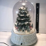 Vtg Kurt Adler Let It Snow Christmas Musical Fiber Optic Globe Lights. Fixed Price $26.00.