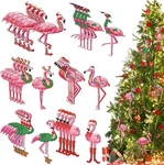 36 Pcs Flamingo Christmas Tree Ornament,pink Hanging Ornaments Gift Wooden.... Fixed Price $21.82.