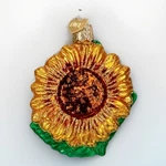 Old World Christmas Sunflower Glass Blown Ornament Garden Ladybug 3". Fixed Price $17.99.