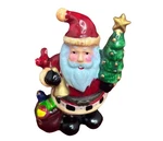 Kurt Adler Porcelain Santa Holding Bell And Christmas Tree Hinged Trinket Box 4. Fixed Price $15.95.
