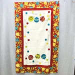 Christmas Quilt Top Moda Merry & Bright Unfinished Red Border 32 X 51 Inches. Fixed Price $29.99.