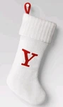 Wondershop Target White Knit Christmas Stocking Letter Y Monogram 18" New. Fixed Price $13.99.