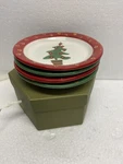 Foreside Christmas Cocktail Plates Set Of 4 With Box Dancing Tree. Fixed Price $24.64.