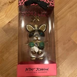 Betsey Johnson Bulldog W/bow Tie Blown Glass Christmas Holiday Ornament Mib. Fixed Price $25.00.