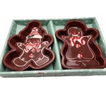 Gingerbread Men Ramekins Dishes Candy New Box Vintage Bake Safe. Fixed Price $16.96.