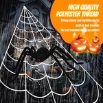 Giant Halloween Cobweb W/ Small Spiders Triangular Scary Outdoor Decoration. Fixed Price $11.35.