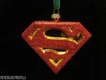 Superman Dc Comics Heroes Blown Glass Icon Logo Ornament Nwt. Fixed Price $27.91.