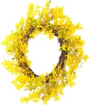 24 In. Artificial Yellow Jasmine Wreath. Fixed Price $60.11.