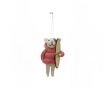 Creative Co-op Animal Pink Winter Coat Felt Ornament Bauble. Fixed Price $12.99.