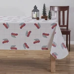 Holiday Time Vinyl Tablecloth Christmas Tree Trucks 60X84 Nip HDX3. Fixed Price $19.98.