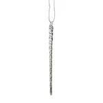 Kurt Adler Glass Icicle Christmas Ornaments 12 Piece 5.5IN, Silver. Fixed Price $18.39.
