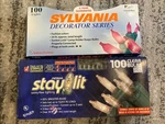 Sylvania 100CT Pink Christmas Lights - 34FT, Green Wire + Noma Staylit Clear. Fixed Price $21.99.