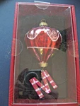 Festive Living Glass Ornament Hot Air Balloon Hanging Letter "m" Nib. Fixed Price $10.03.