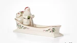 Lenox Holiday Santa's Sleigh Cracker Tray, 1-PIECE, Ivory, Red & Green, 10" Nib. Fixed Price $75.00.