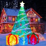 Comin 7 Ft Christmas Inflatables Tree Outdoor Decorations Blow Up Yard Presen.... Fixed Price $127.68.