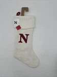 Target Wondershop White Knit Monogram Christmas Stocking 18" Initial Letter "n". Fixed Price $18.00.