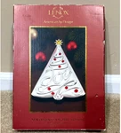 Lenox Joy Christmas Tree Tray Silver Metal Holiday Candy Dish Ornament Plate. Fixed Price $11.68.