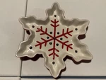 Hallmark Snowflake Candy Treat Dish Holiday Christmas Plate Red White Silver. Fixed Price $9.95.