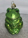 Old World Christmas Sitting Frog Tree Ornament Glass Hanging Holiday Decoration. Fixed Price $13.90.