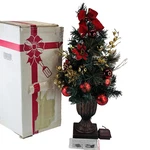 Santas Best Christmas Tree W Planter Battery Lights Poinsettia Red Gold Ball Qvc. Fixed Price $34.97.