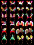 Hovacy 24 Pcs Up Christmas Headbands, Led Lights One Size, Red. Fixed Price $64.08.