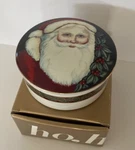 Nib Mikasa Christmas Santa Old Saint Nick Covered Porcelain Trinket Box Japan. Fixed Price $14.95.