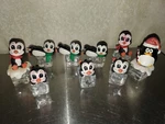 Nine Penguin On Ice Blocks Figurines Holiday Christmas Decor. Fixed Price $24.95.