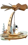 Dregeno 085-466 Pyramid Snowman In Forest 7"" H X 6.5"" 6"". Fixed Price $135.00.