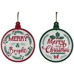 Northlight Merry And Bright Ornament Style Metal Christmas Wall Signs - 14". Fixed Price $49.13.