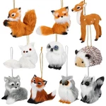 Skylety 10 Pieces Woodland Animal Christmas Ornaments Faux Fur Plush H.... Fixed Price $43.35.